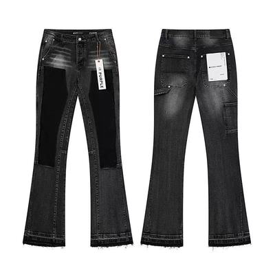 PURPLE FLARED JEANS NEGROS