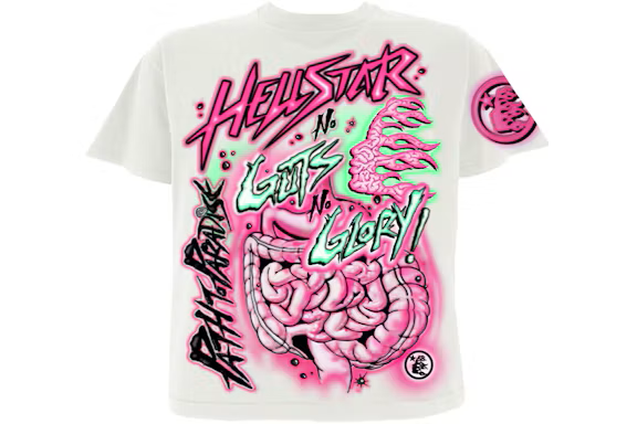 T-SHIRT HELLSTAR NO GUTS NO GLORY WHITE