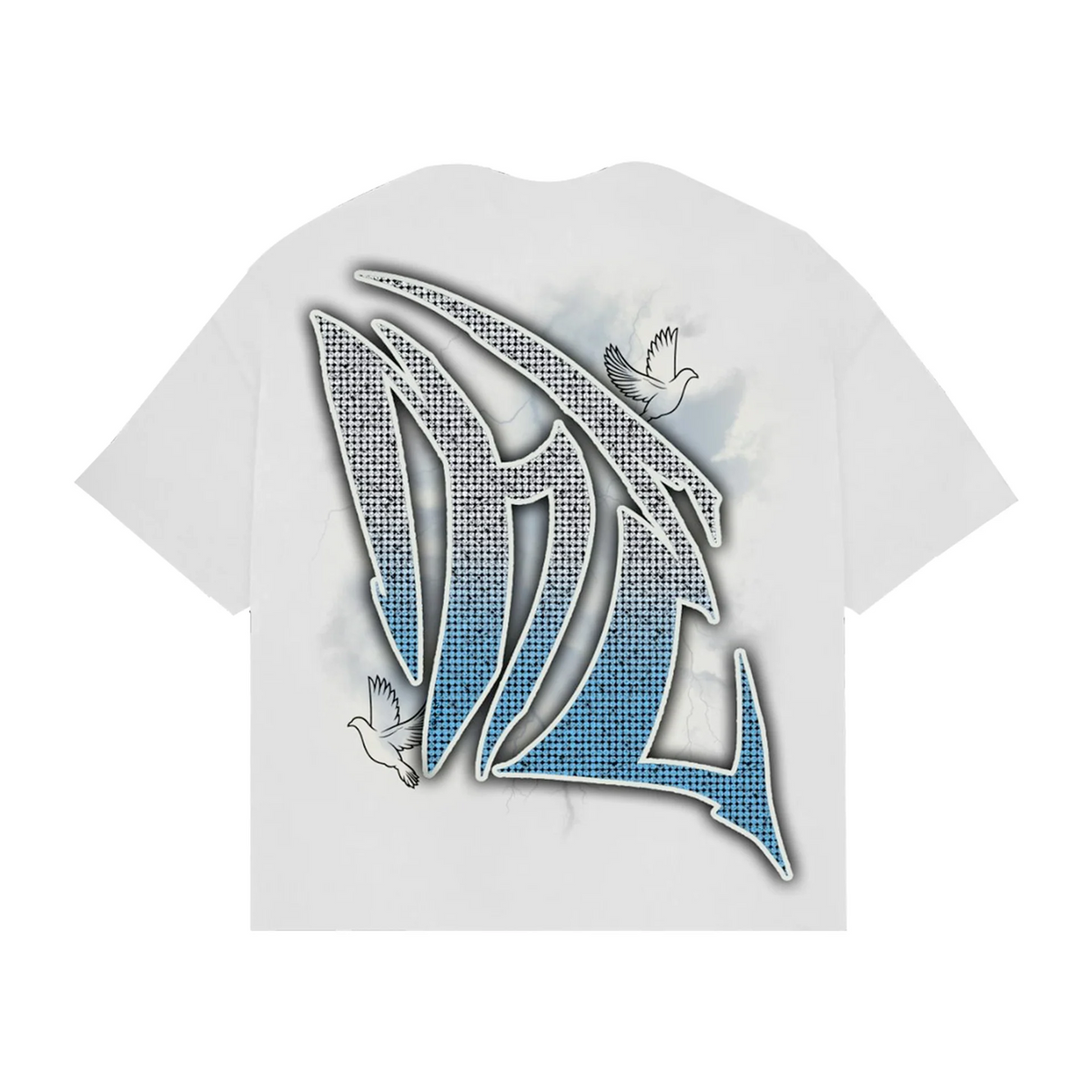 MIXED EMOTION WHITE DOVE RHINESTONE TEE