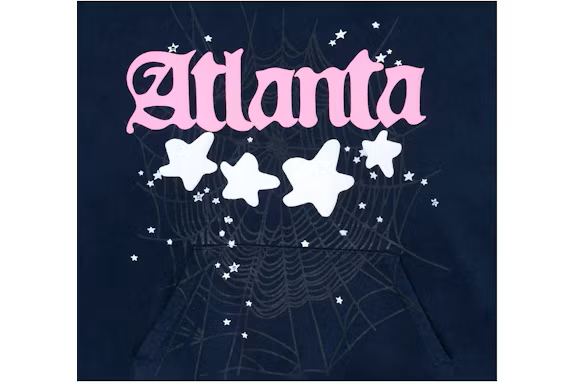 Hoodie Sp5der Atlanta en azul marino