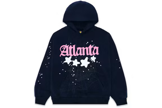 Hoodie Sp5der Atlanta en azul marino
